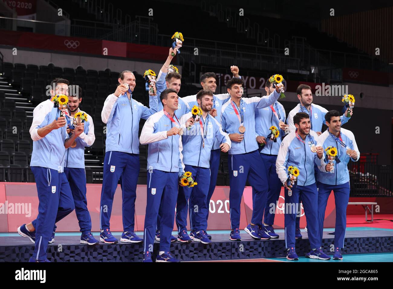 Argentina Men's National Volleyball Team match and podium photo 3