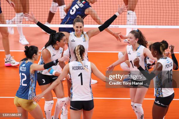 Argentina Women's National Volleyball Team match and podium photo 2