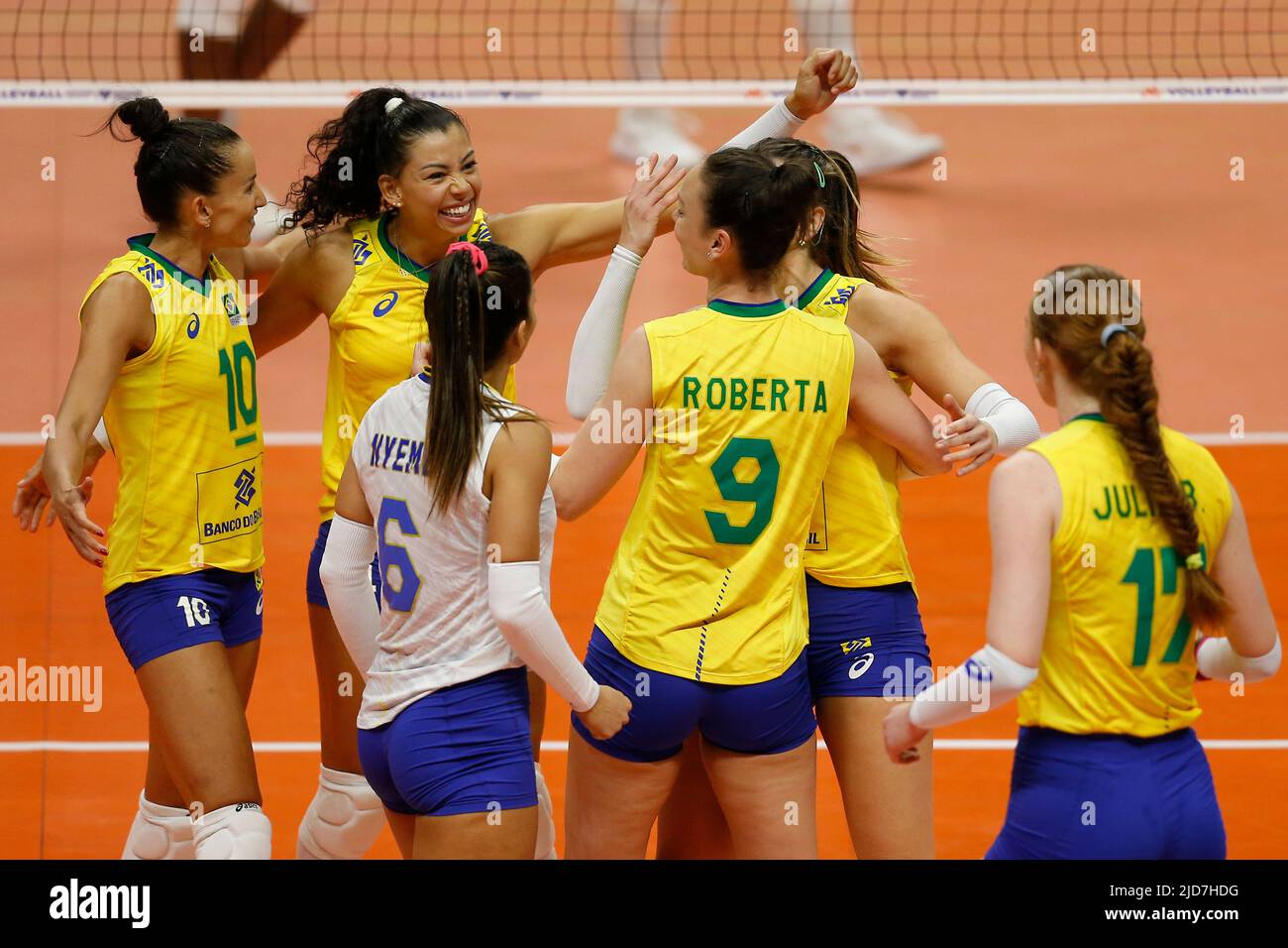 Brazil Women's National Volleyball Team match and podium photo 2