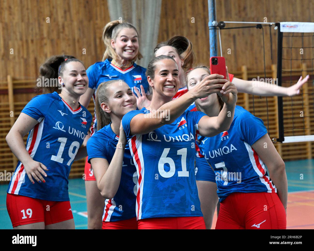 Czechia Women's National Volleyball Team match and podium photo 2