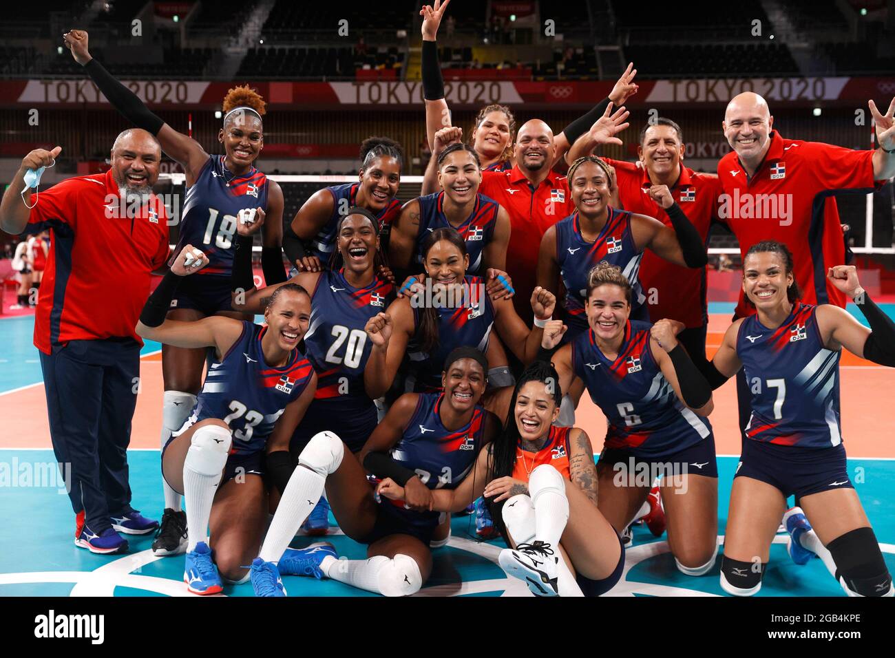 Dominican Republic Women's National Volleyball Team match and podium photo 3
