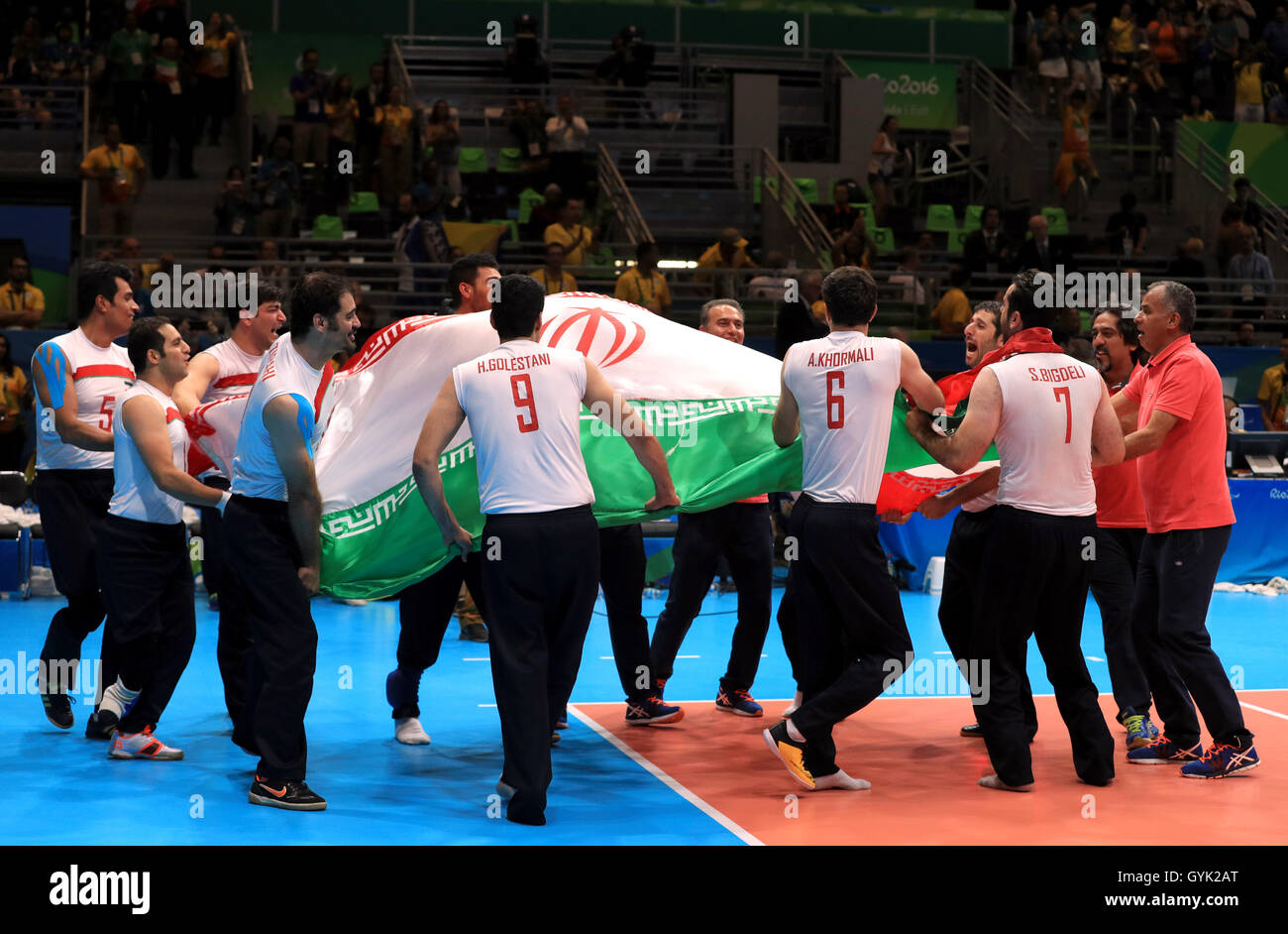 Iran Men's National Volleyball Team match and podium photo 2