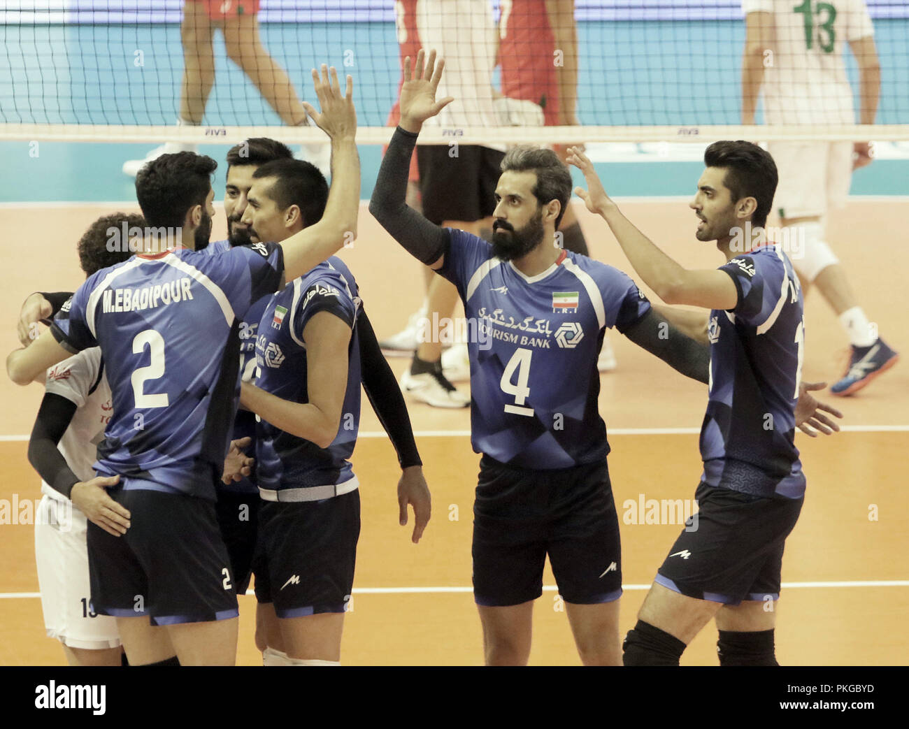 Iran Men's National Volleyball Team match and podium photo 3