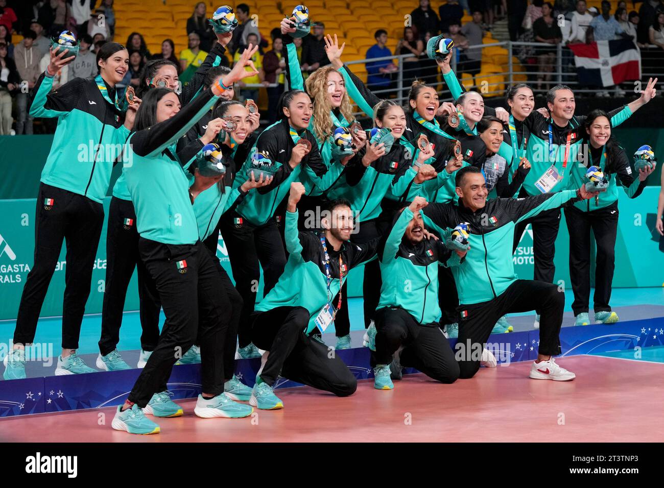 Mexico Women's National Volleyball Team match and podium photo 2