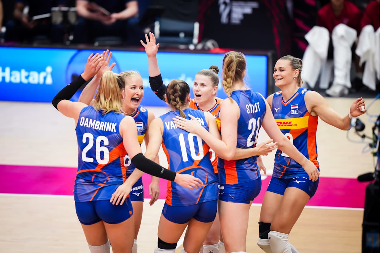 Netherlands Women's National Volleyball Team match and podium photo 3