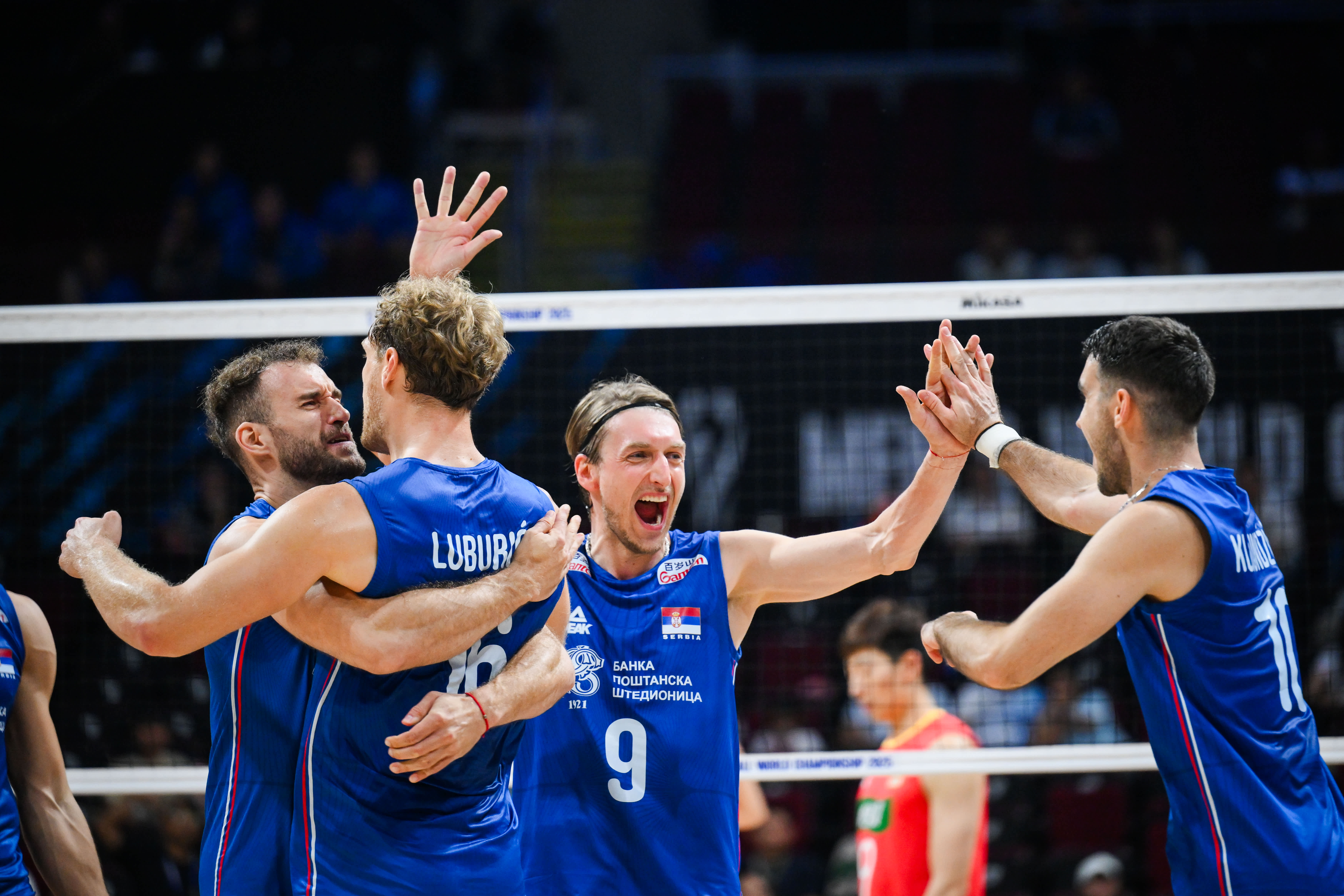 Serbia Men's National Volleyball Team match and podium photo 2