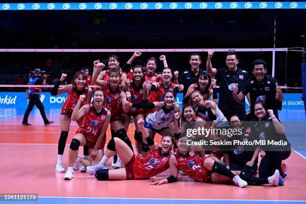 Thailand Women's National Volleyball Team match and podium photo 2